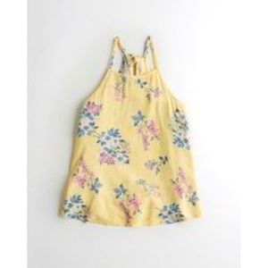 Hollister yellow floral tank